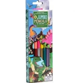 Eeboo Farveblyanter - 6 Stk. - Jumbo - Dinosaur