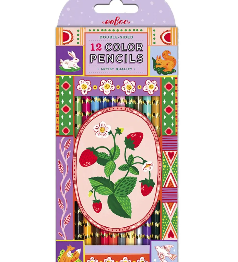 Eeboo Farveblyanter - 12 Stk. - Strawberries