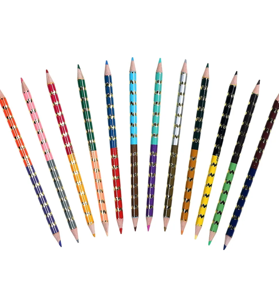 Eeboo Farveblyanter - Dobbeltsidet - 12-pak