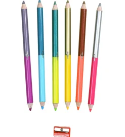 Eeboo Farveblyanter m. Blyantspidser - Jumbo - 6 Stk. - Robot