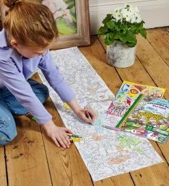 Eeboo Fold Ud Malebog m. Klistermærker - Vilde Dyr