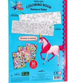 Eeboo Fold Ud Malebog m. Klistermærker - Feer Og Eventyr