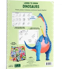 Eeboo Malebog - Lær At Tegne - Dinosaurer