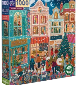 Eeboo Puslespil - 1000 Brikker - 58,4x58,4 cm - A Happy Holiday