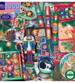 Eeboo Puslespil - 1000 brikker - Christmas Decorations