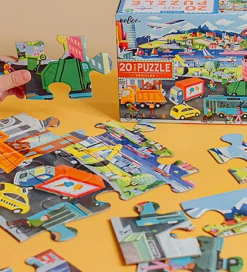Eeboo Puslespil - 20 Brikker - 28x38 cm - Transportmidler