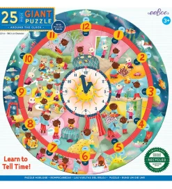Eeboo Puslespil - 25 Brikker - Døgnets Timer