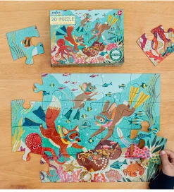 Eeboo Puslespil - 20 Brikker - 28x38 cm - Dybhavsskat