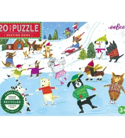 Eeboo Puslespil - 20 Brikker - 28x38 cm - Skating Dogs
