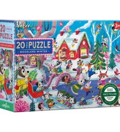 Eeboo Puslespil - 20 Brikker - 28x38 cm - Woodland Winter