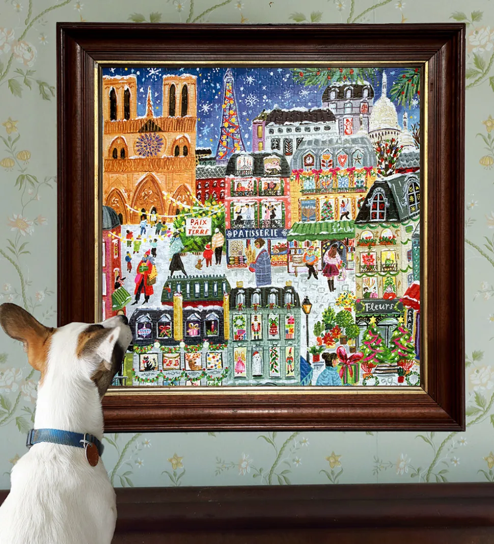 Eeboo Puslespil - 1000 Brikker - 58,4x58,4 cm - Paris Christmas