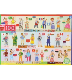 Eeboo Pusplespil - 100 Brikker - Verdens Børn