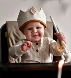 Fabelab Fødselsdagskrone m. Tal - Stof - Oat Milk