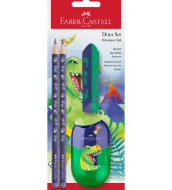 Faber-Castell Blyantsæt - Dinosaur - 4 Dele - Blå