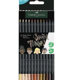 Faber-Castell Farveblyanter - Trekantet - Black Edition - 12 stk