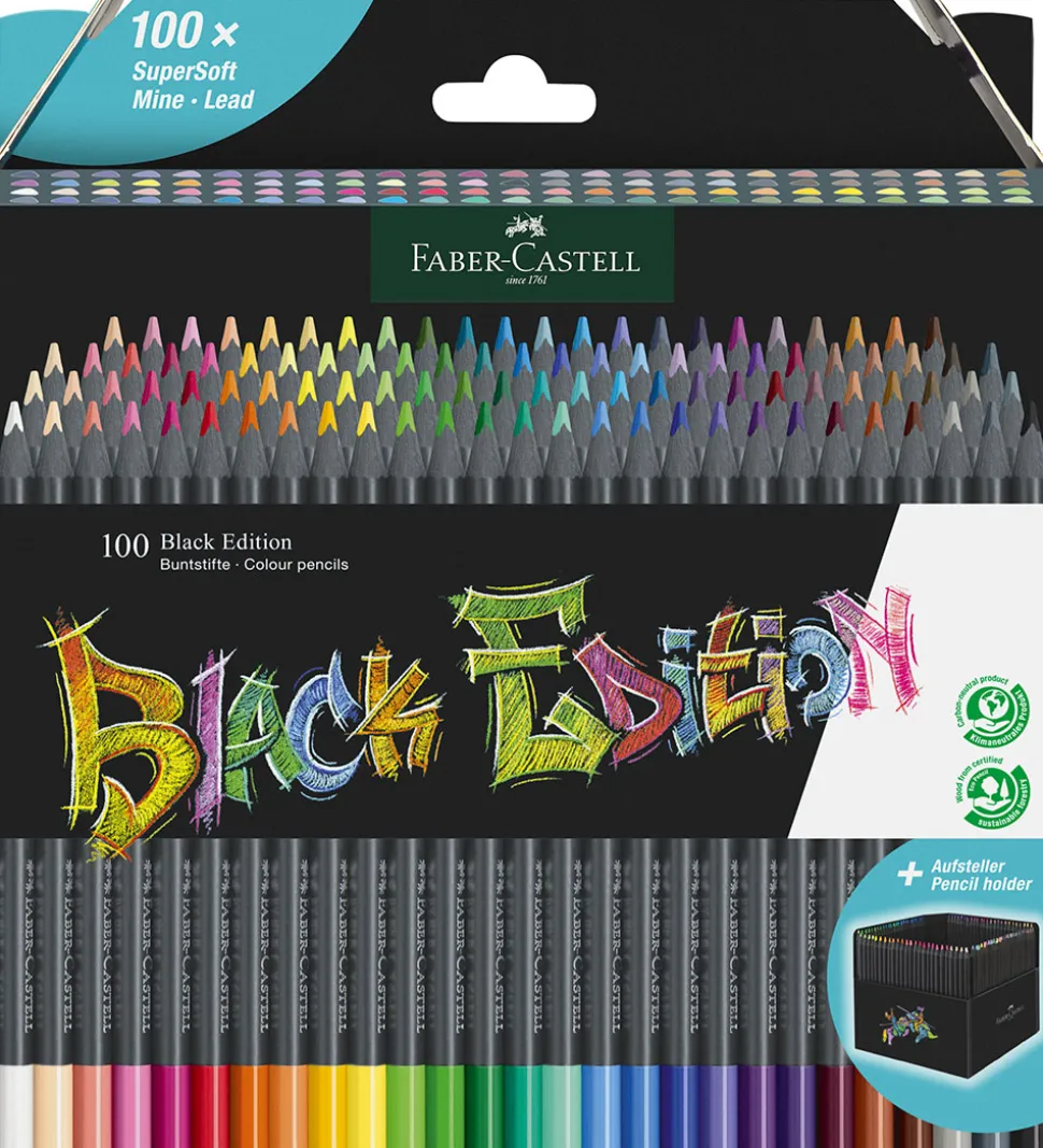 Faber-Castell Farveblyanter - Trekantet - Black Edition - 100 St