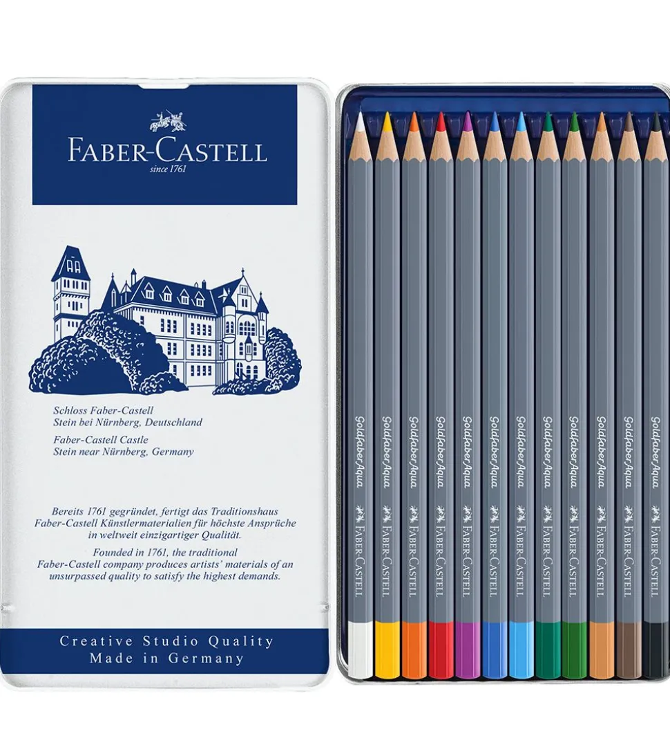 Faber-Castell Farveblyanter - Goldfaber Akvarel - 12 stk - Multi
