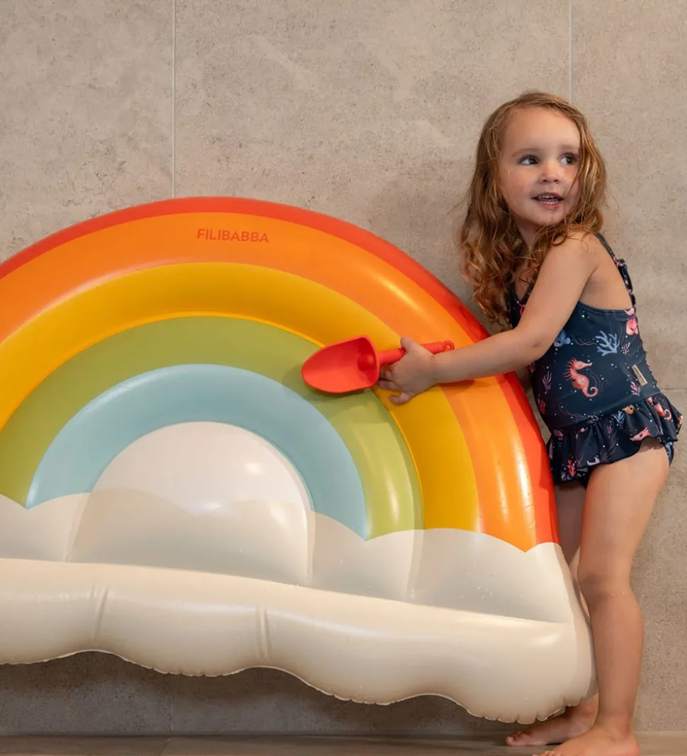 Filibabba Bademadras - 124x78 cm - Regnbue