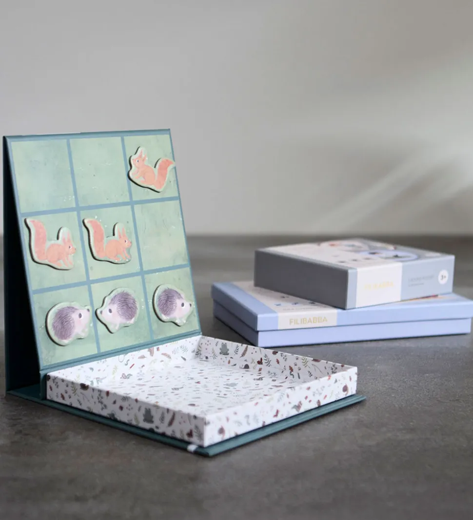 Filibabba Magnetisk Spil - Tre På Stribe - Skovens Dyr