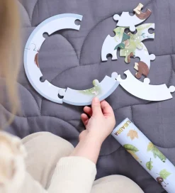 Filibabba Puslespil-sæt - Runde - 5x9 Brikker - Små Eventyrere