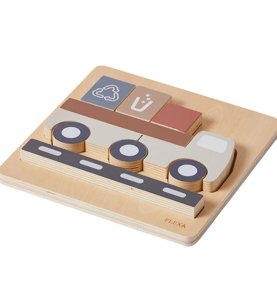 Flexa Play Puslespil - 9 Brikker - Lastbil