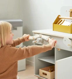 Flexa Play Værktøjssæt - 8 stk - Mustard/Naturalwood