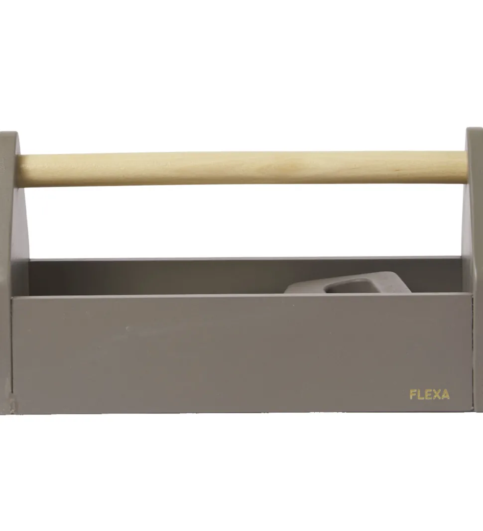 Flexa Værktøjskasse - Træ - Play - 4 Dele - Dusty Brown/Birch Pl