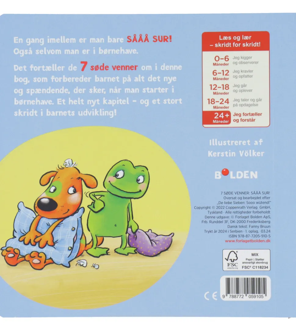 Forlaget Bolden Bog - 7 Søde Venner - Sååå Sur!