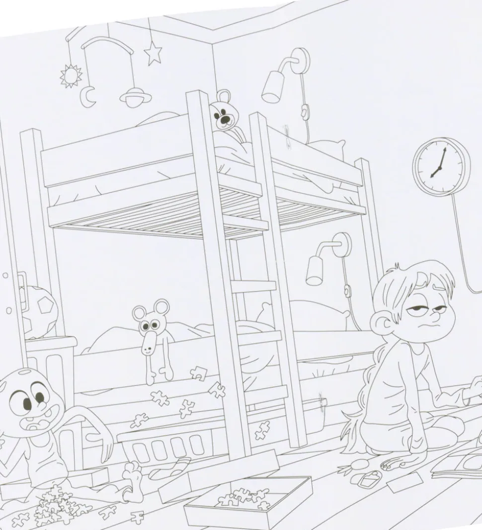 Forlaget Carlsen Malebog - Sallys Far Maler Byen Rød