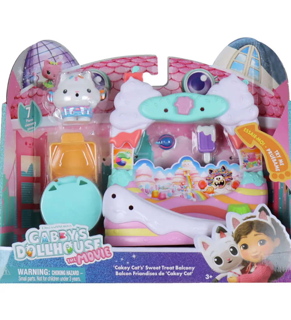 Gabby's Dollhouse Legesæt - 7 Dele - Balcony Set - Cakey Cat's S