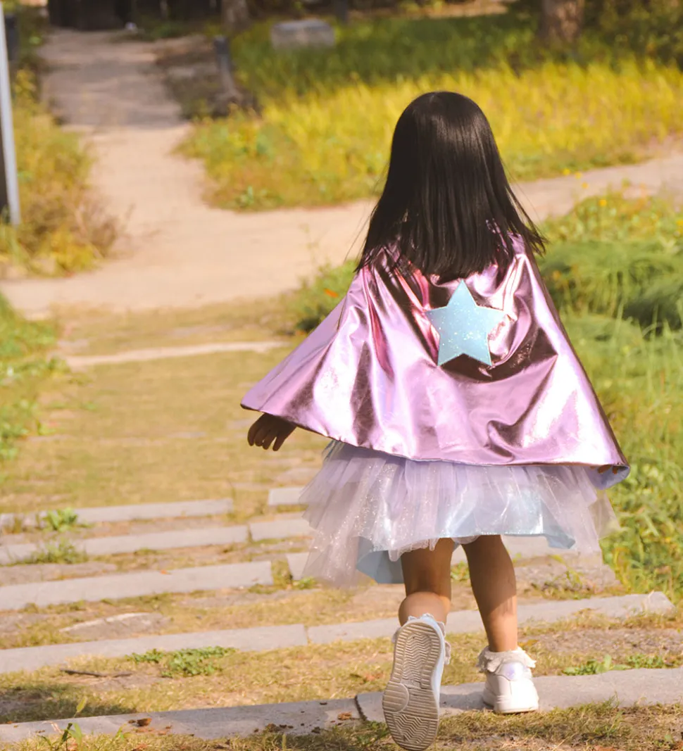 Great Pretenders Udklædning - Super-Duper - Metallic Pink/Light