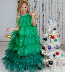 Great Pretenders Udklædning - Juletræskjole - Grøn/Guld