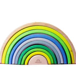 Grimms Trælegetøj - Regnbue - 10 Dele - Neongrøn