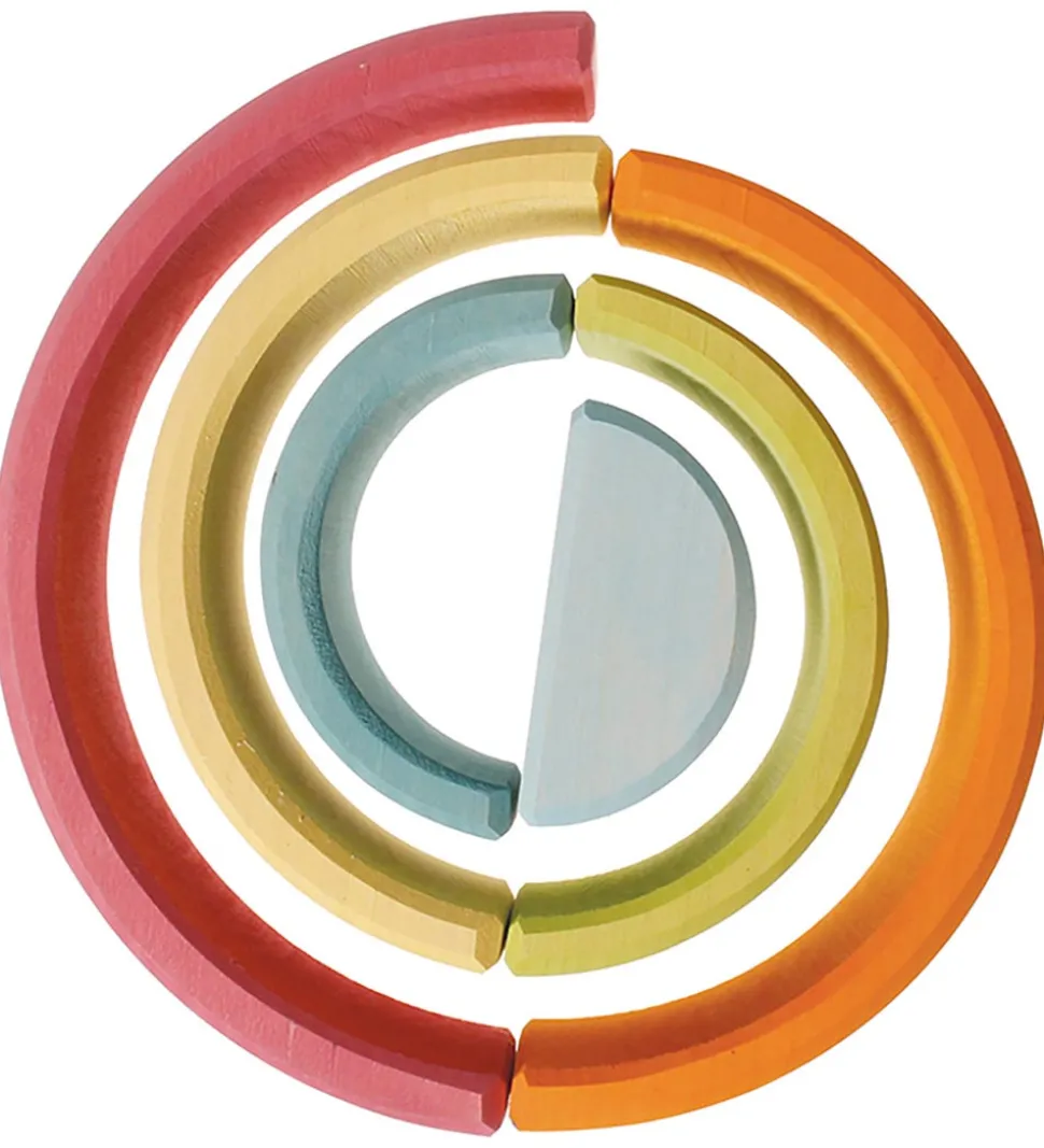 Grimms Trælegetøj - Regnbue - 6 Dele - Pastel