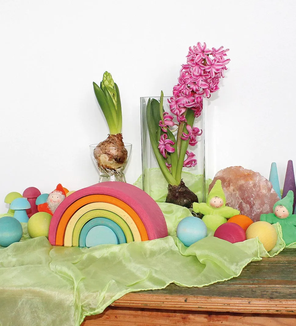 Grimms Trælegetøj - Regnbue - 6 Dele - Pastel