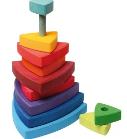 Grimms Trælegetøj - Stabletårn - 11 Dele - Multifarvet