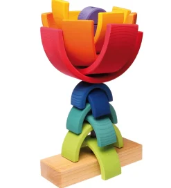 Grimms Trælegetøj - Stabletårn - Dobbelt Regnbue - Multifarvet