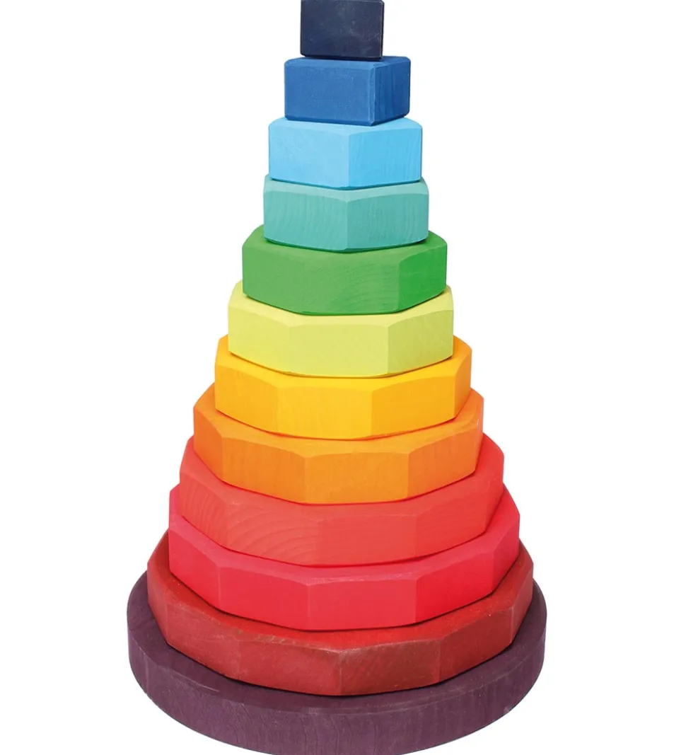 Grimms Trælegetøj - Stabletårn - 12 Dele - Multifarvet