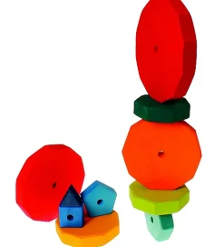 Grimms Trælegetøj - Stabletårn - 12 Dele - Multifarvet