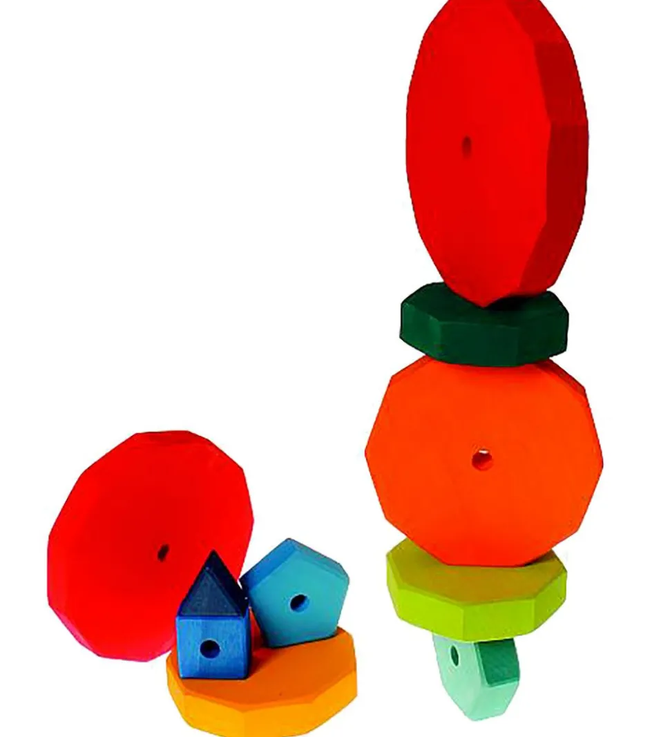 Grimms Trælegetøj - Stabletårn - 12 Dele - Multifarvet