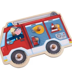 HABA Puslespil - 6 Brikker - Træ - Brandbil