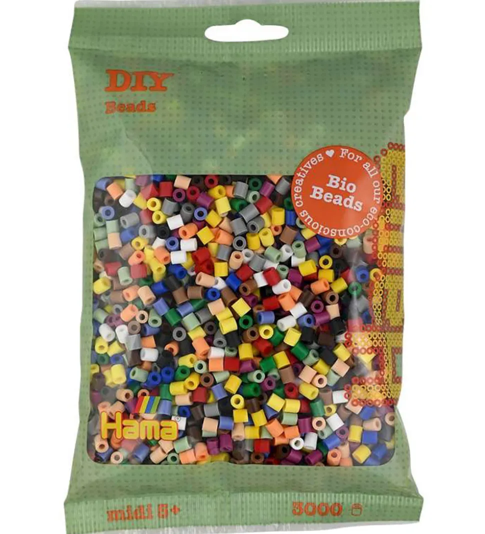 Hama Bio Midi Perler - 3000 stk. - 199 Mix
