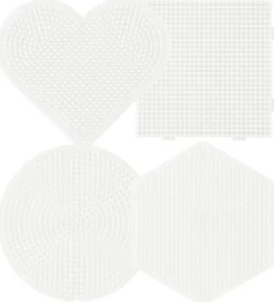 Hama Midi Perleplader - 4 stk. - Cirkel/Hjerte/Kvadrat/Sekskant