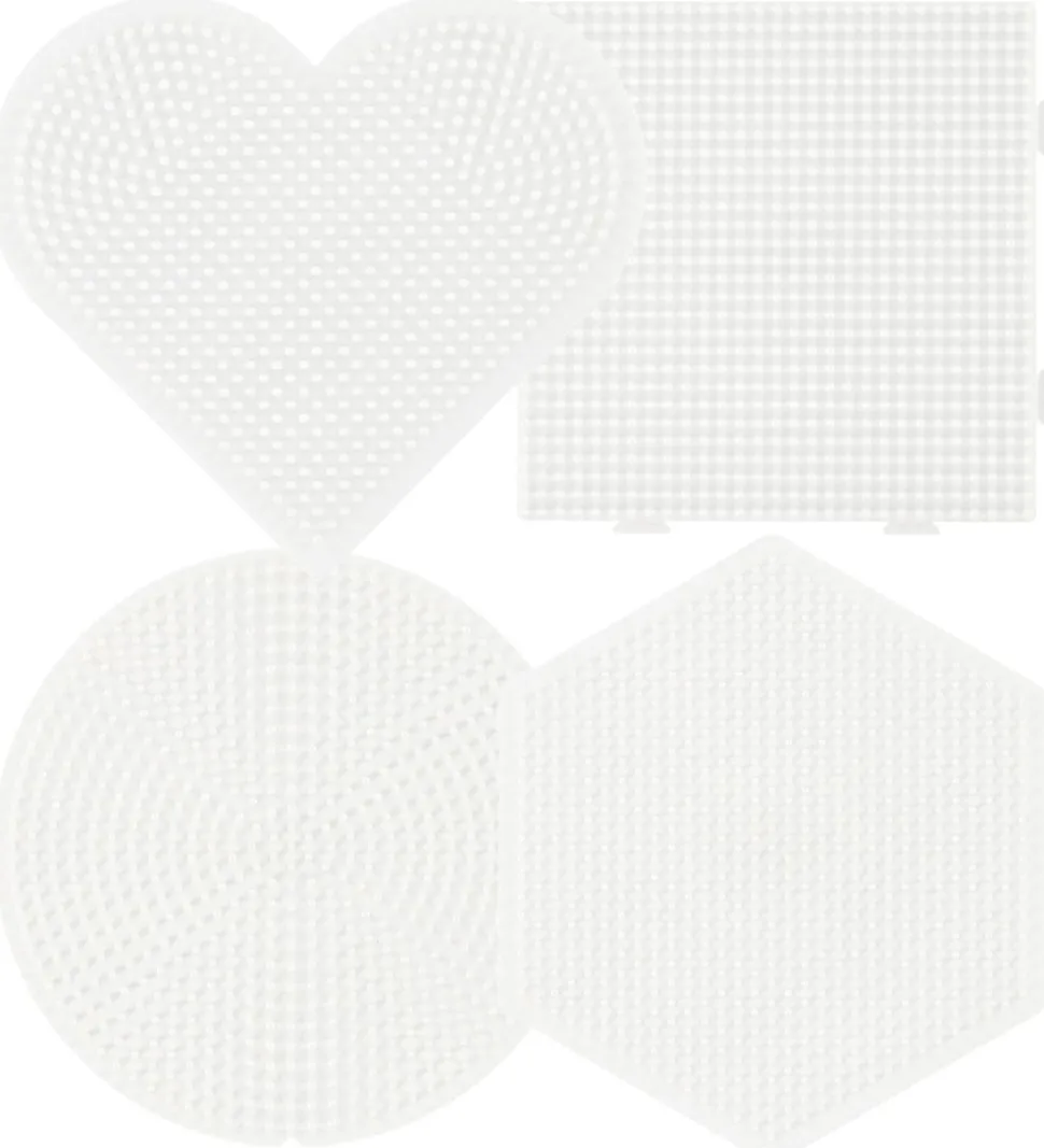 Hama Midi Perleplader - 4 stk. - Cirkel/Hjerte/Kvadrat/Sekskant