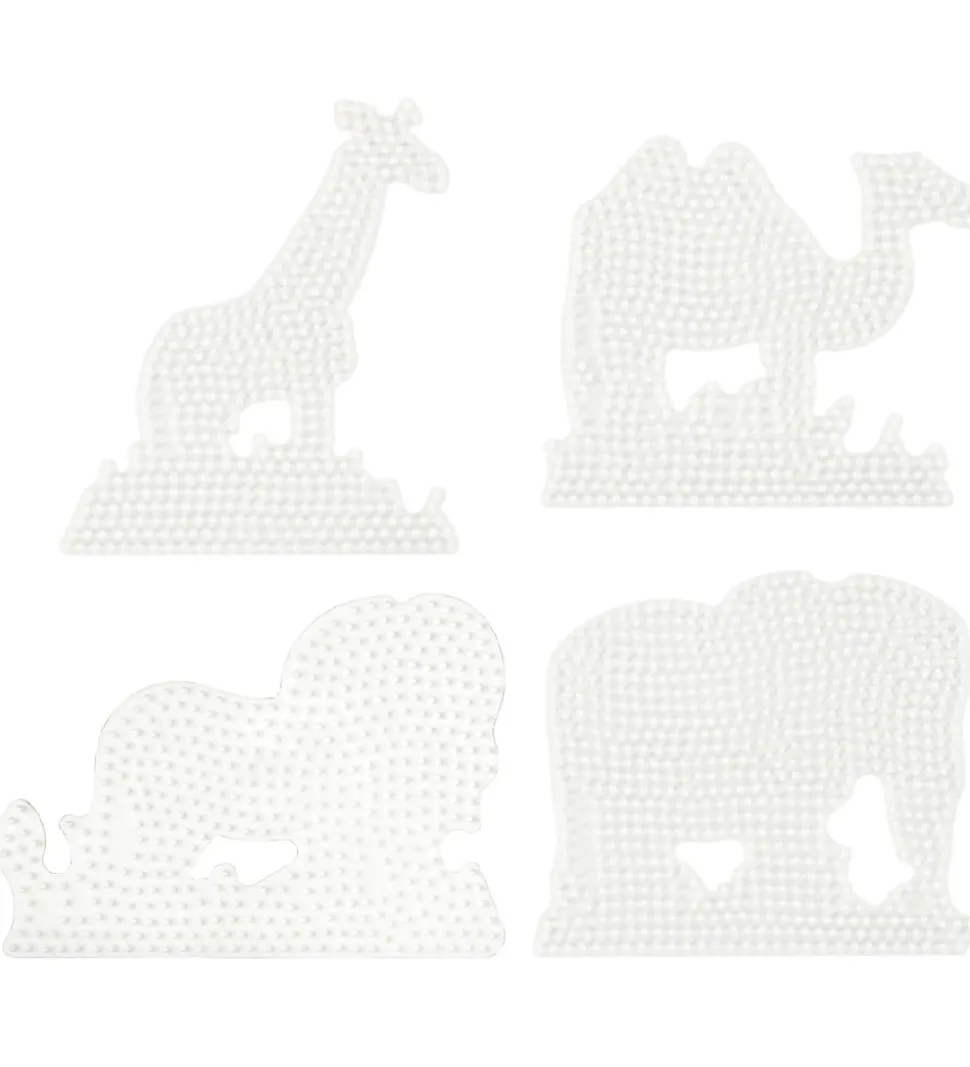 Hama Midi Perleplader - 4 stk - Løve/Kamel/Elefant/Giraf