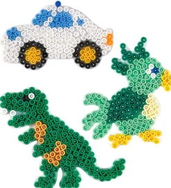 Hama Midi Perleplader - 3-pak - Bil, Dinosaur & Papegøje