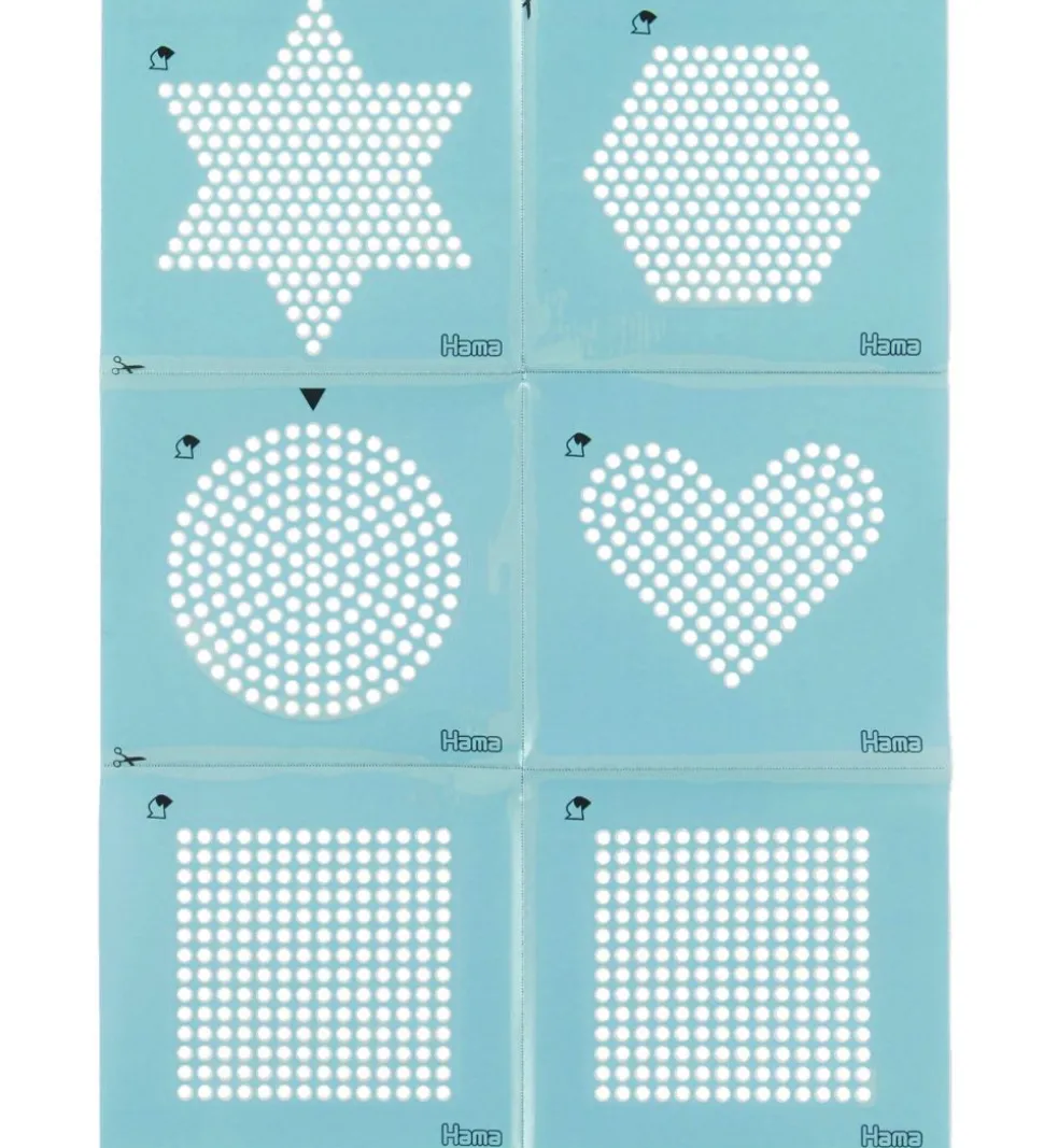 Hama Midi Perleplader m. Stickers - 5 stk/6 stk - Gemotrisk
