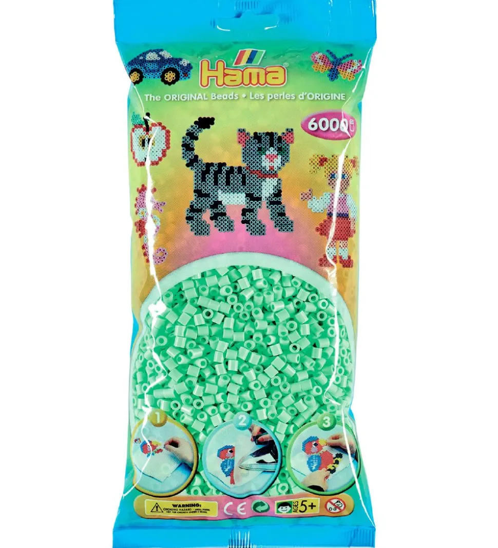 Hama Midi Perler - 6000 stk. - 98 Pastel Mint
