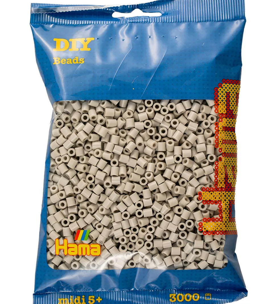 Hama Midi Perler - 3000 stk. - 109 Skyet Grå