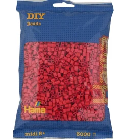 Hama Midi Perler - 3000 stk. - 114 Kirsebærrød
